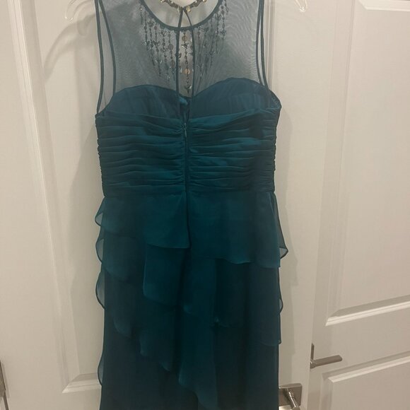 Adrianna Papell Green Sleeveless beaded Cocktail Formal Dress, Size 8 - Picture 2 of 3